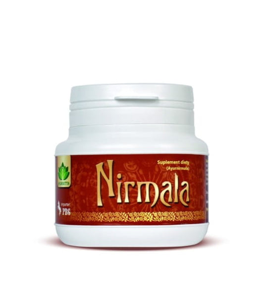 Ayurvita Nirmala 100g Darmreinigung, naturbelassene Kräuter in einer Verpackung, für eine sanfte Darmreinigung