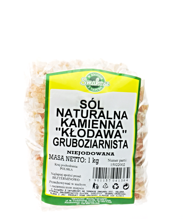 Natursteinsalz aus Kłodawa, rosa, grobkörnig, nicht jodiert 1kg LECKER Main image