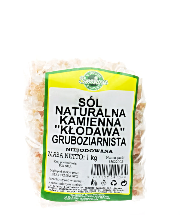 Natursteinsalz aus Kłodawa, rosa, grobkörnig, nicht jodiert 1kg LECKER Hover Image