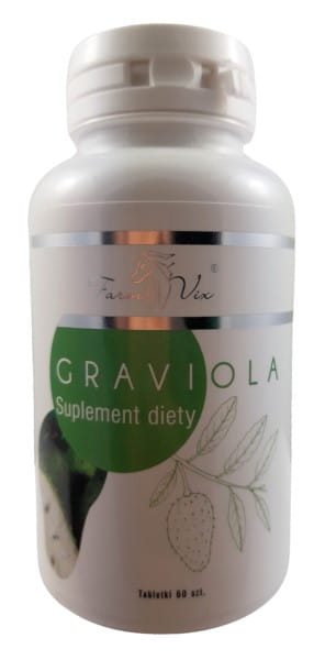 Graviola Tabletten von FARM-VIX, 60 Stück, natürliche Nahrungsergänzung mit Graviola Pflanze, in einer Packung.