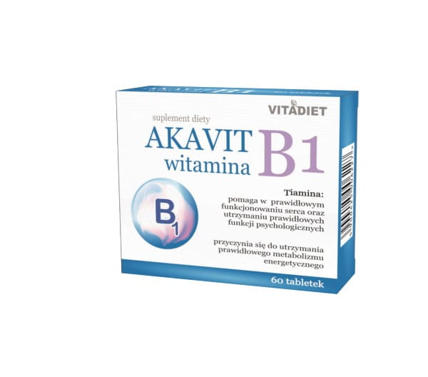 Akavit Vitamina B1 60 Tab. VITADIET sistema nervoso