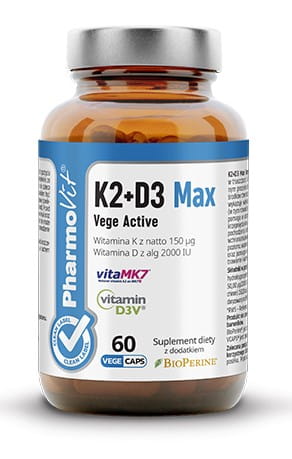 Vitamín K2 D3 bylinná účinná látka 60 kapsúl PHARMOVIT