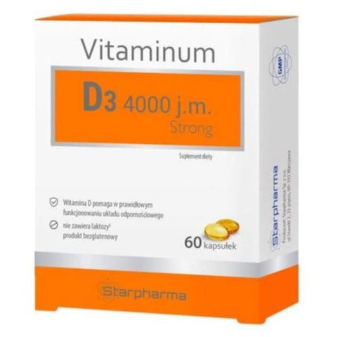 Vitaminum D3 4000 UI fuerte 60 k STARPHARMA