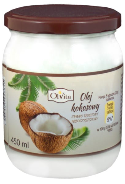 Cold-pressed coconut oil 450 ml OLVITA