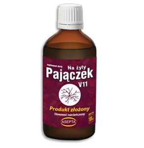 Pajączek v11 - gouttes sur les veines 100 ml ASEPTA