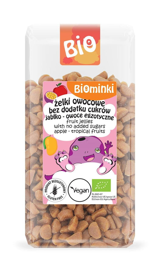 Fruchtgelees ohne Zuckerzusatz Apfel - glutenfreie exotische Früchte BIO 400 g - BIOMINKI - Biogo.de