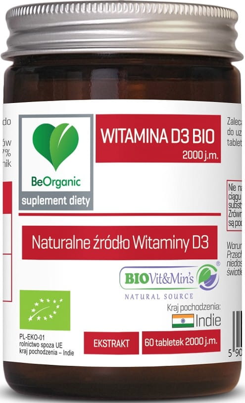 Vitamin D3-Extrakt BIO 60 Tabletten 50 mcg (2000 IE) - BE ORGANIC - Biogo.de Hover Image