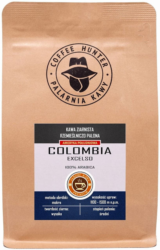 Arabica-Kaffeebohnen von COFFEE HUNTER, 100% Kolumbien, fair gehandelt, BIO, 250 g, frische Kaffeebohnen in einer Packung
