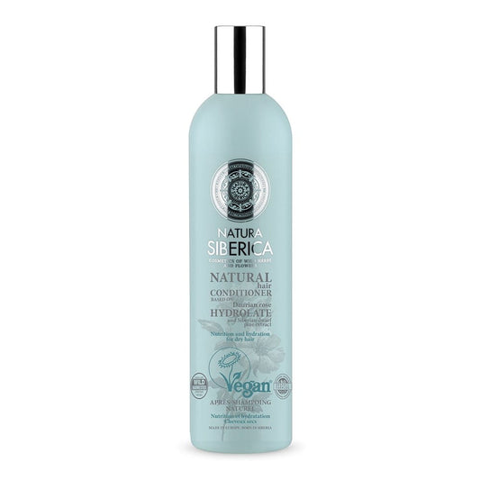 Feuchtigkeitsspendender Conditioner für trockenes Haar von EUROBIO LAB, 400 ml, cremige Textur, pflegt und macht das Haar weich.