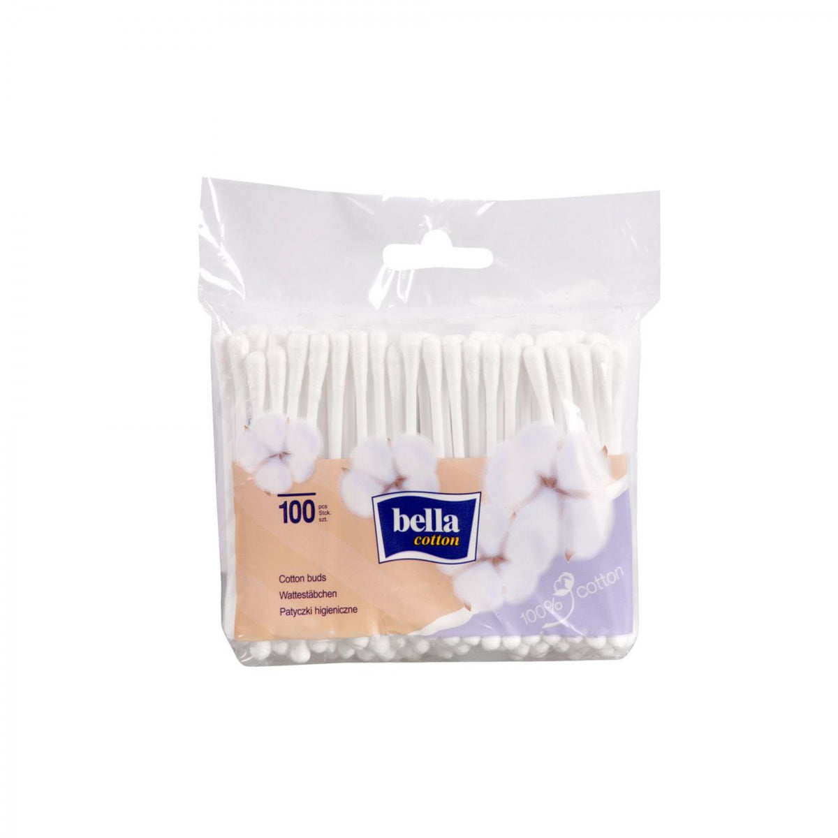 Hygiene sticks in foil 100 pieces - BELLA COTTON