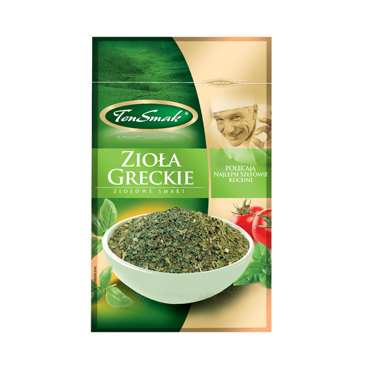 Griechische Kräuter von Ten Smak, 10 g, frische Kräutermischung mit aromatischem Geschmack, ideal für mediterrane Gerichte