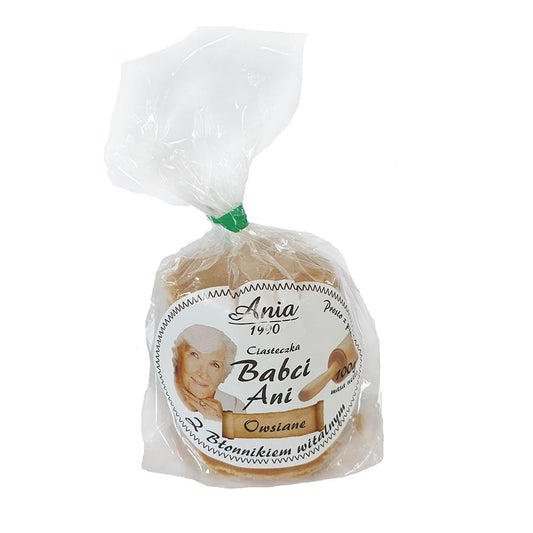 Dinkelplätzchen mit Ballaststoffen von ANIA, 100 g, appetitlich gebackene Kekse auf einem Teller.