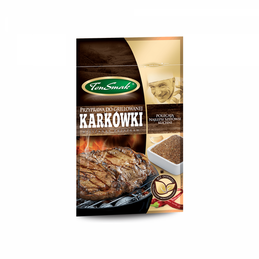 Gegrillter Schweinenacken Gewürz von Ten Smak, 30 g, mit aromatischen Kräutern und Gewürzen für den perfekten Geschmack.