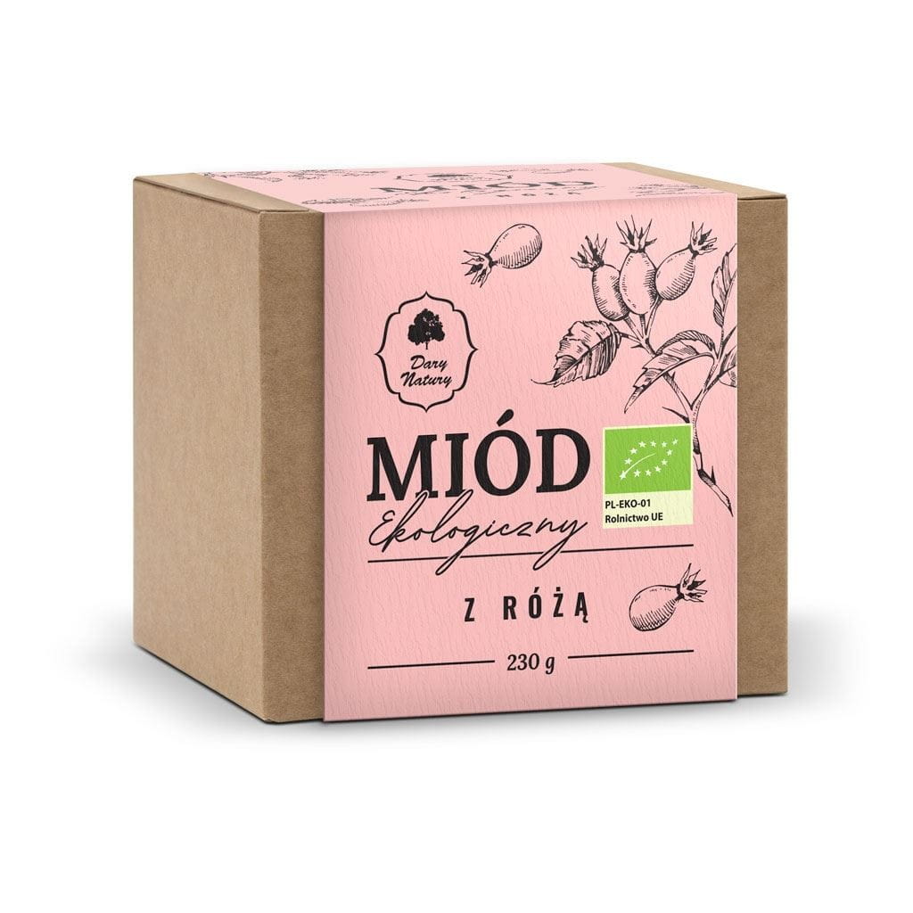 NECTAR MULTIPLEBLOWER HONEY WITH ROSE ORGANIC 230 g - GIFTS OF NATURE