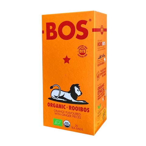 ČAJ ROOIBOS S POMARANČOVOU príchuťou SO ZÁZVOROM BIO (20 x 2,5 g) 50 g - BOS