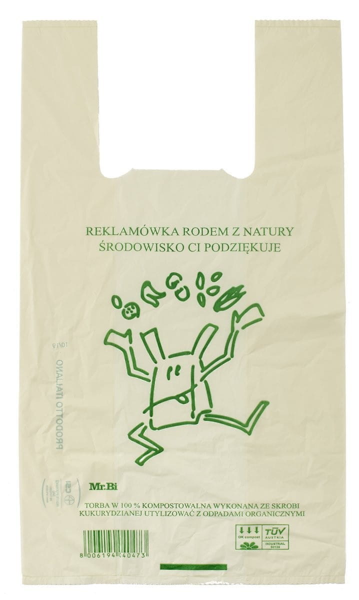 PUBLICIDAD COMPOSTABLE Y BIODEGRADABLE CON ALMID�N DE MA�Z 1 ud (50 cm x 27 cm) - BIODEGRADABLE