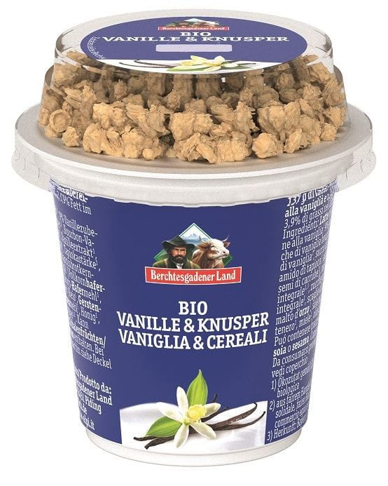 VANILLA YOGURT WITH CRISPY MUSLI ORGANIC 150 g - BERCHTESGADENER LAND