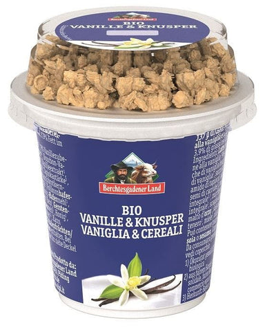 YOGURT DE VAINILLA CON CRISPY MUSLI BIO 150 g - BERCHTESGADENER LAND