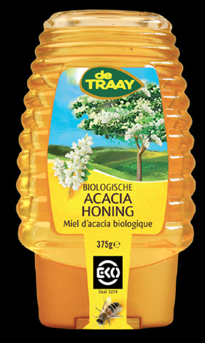 MIEL DE NECTAR D'ACACIA AVEC DOSEUR BIO 375 g - DE TRAAY