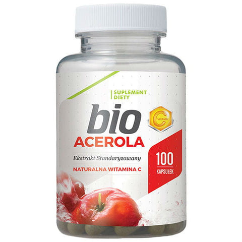 BIO natürliches Acerola Vitamin C 500 mg standardisierter Extrakt 100 Kapseln HEPATICA