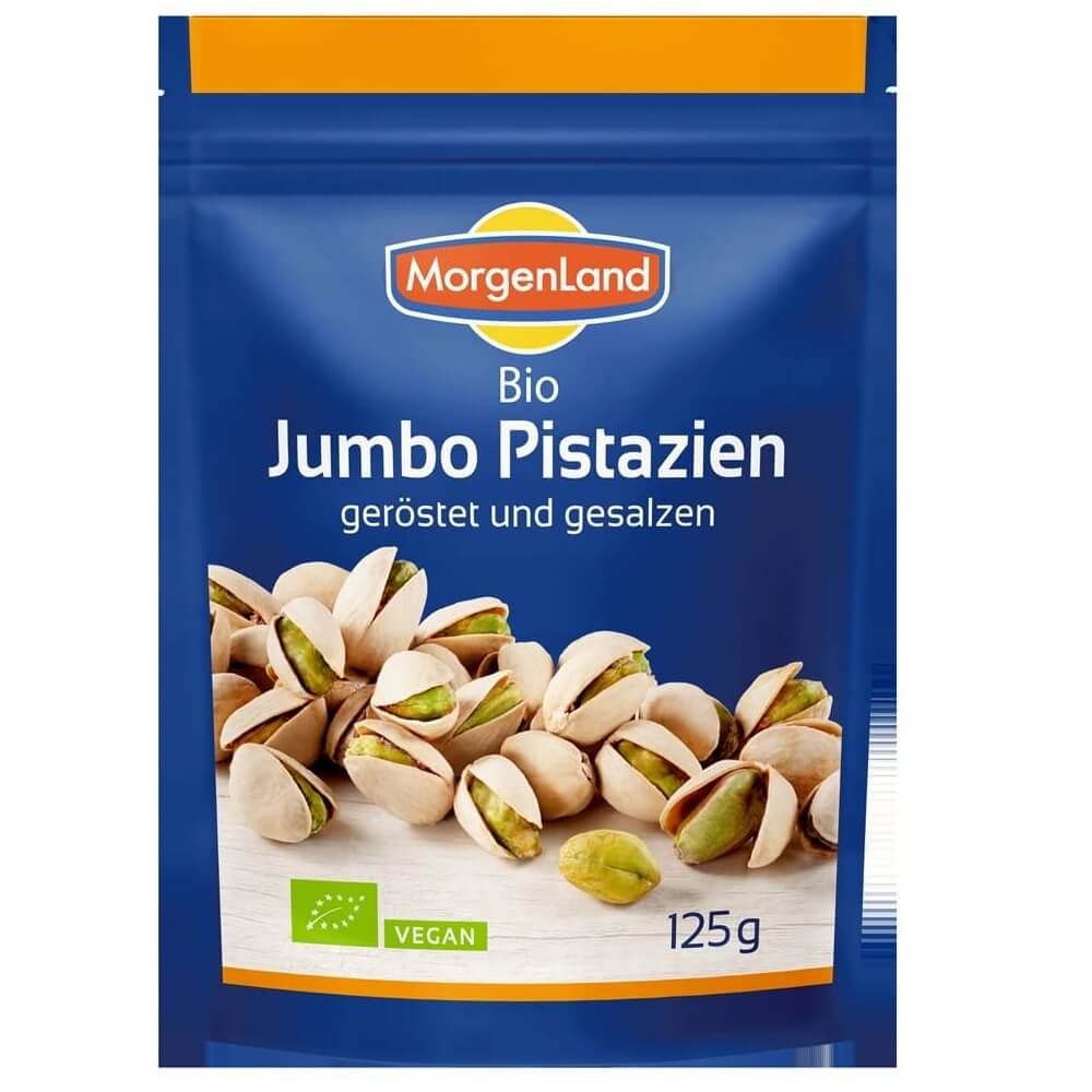 Jumbo-Pistazien geröstet gesalzen BIO 125 g - MORGENLAND