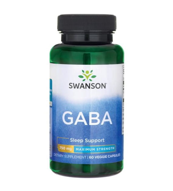 Gamma-Aminobuttersäure 750 mg Gaba FORTE 60 Kapseln von SWANSON Κύρια εικόνα προϊόντος