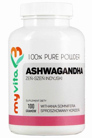 Ashwagandha Ginseng - Indischer Ginseng 3000mg 100g MYVITA