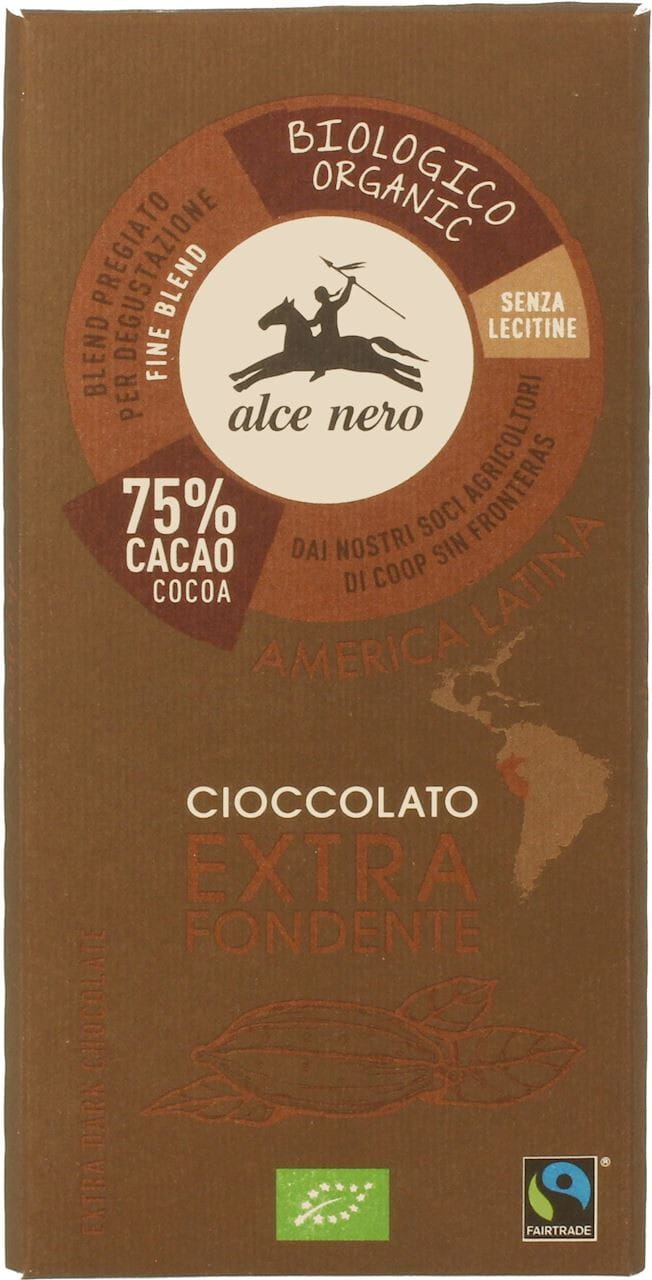 Fairtrade Zartbitterschokolade BIO 100 g - ALCE NERO