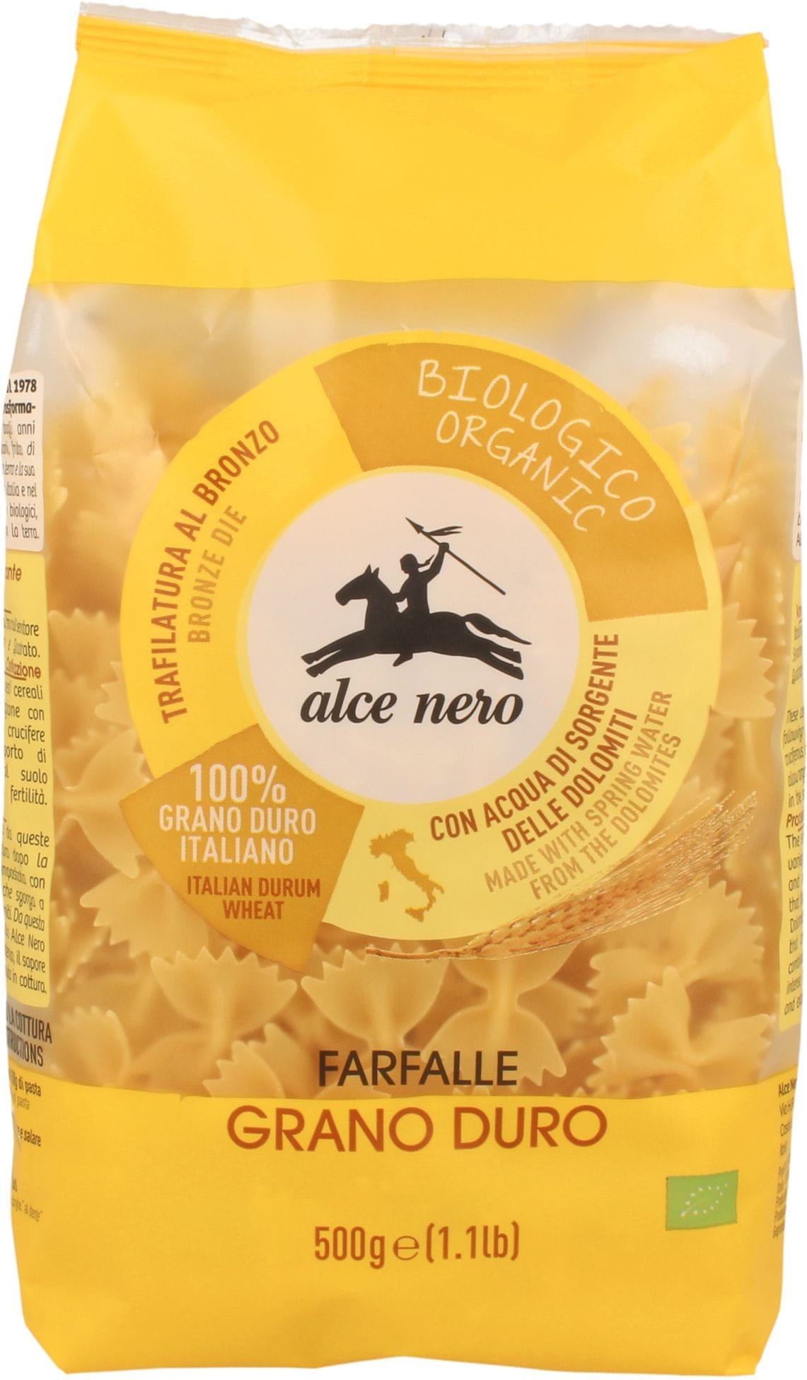 Pasta (Grieß) Farfalle BIO 500 g - ALCE NERO