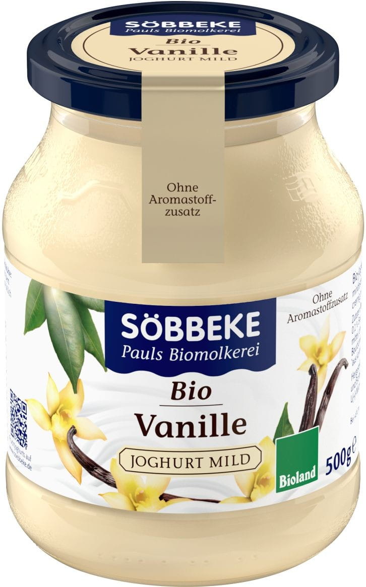 Vanillejoghurt 38% BIO 500 g (Glas) - SOBBEKE