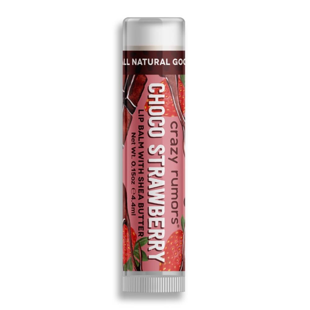 Natürliche Schoko-Erdbeere CRAZY RUMORS Lippenbalsam