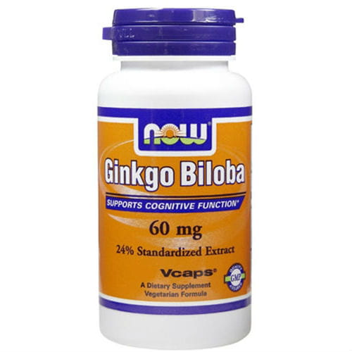 Ginkgo biloba Japanischer Ginkgo-Extrakt 60 mg 60 Kapseln NOW FOODS