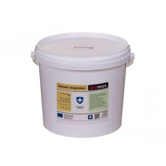 Magnesiumoxid. Geröstete Magnesia 87% WEISS 5kg BIOMUS Huvudsaklig produktbild